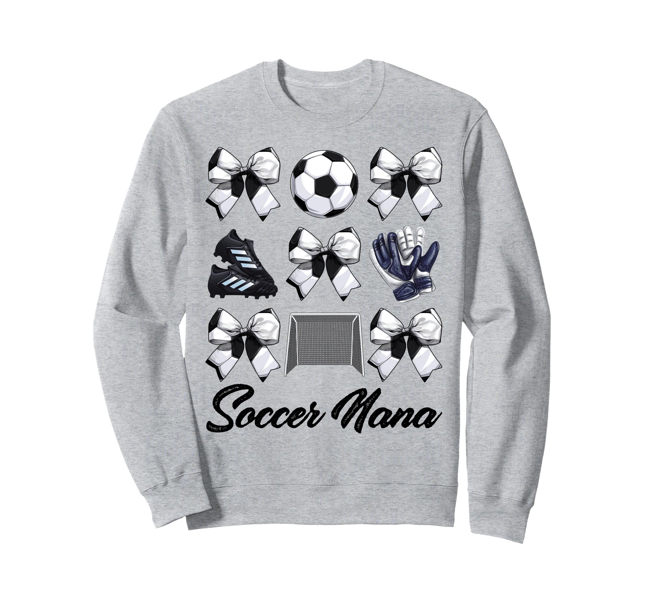 Soccer Nana Bow Soccer Mom Mommy Sweatshirt - Unique Graphic Unisex - T-Shirt, Sweatshirt, Hoodie