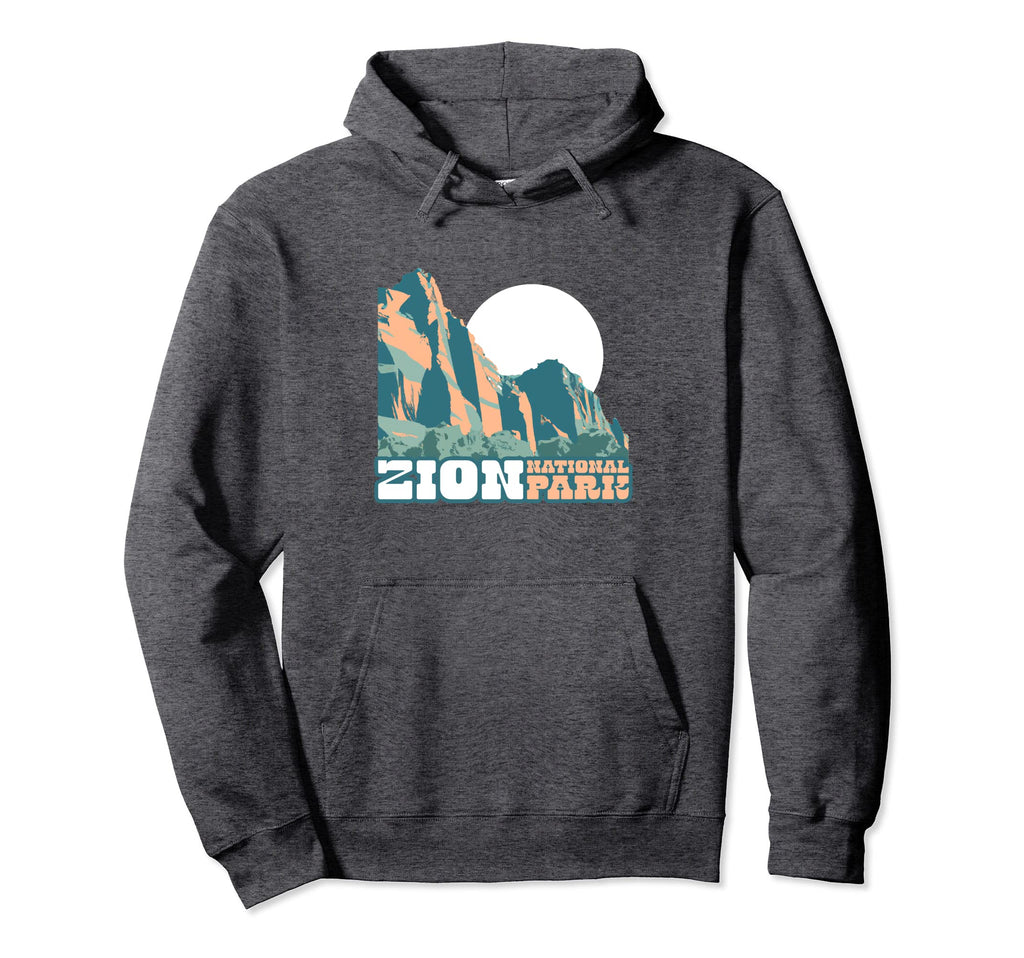 Zion National Park Wpa Utah Hoodie - Trendy Graphic for Adults - T-Shirt, Sweatshirt, Hoodie