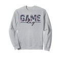 Game Day Spirit Blue Floral Sweatshirt - Casual Everyday Wear Unisex - T-Shirt, Sweatshirt, Hoodie
