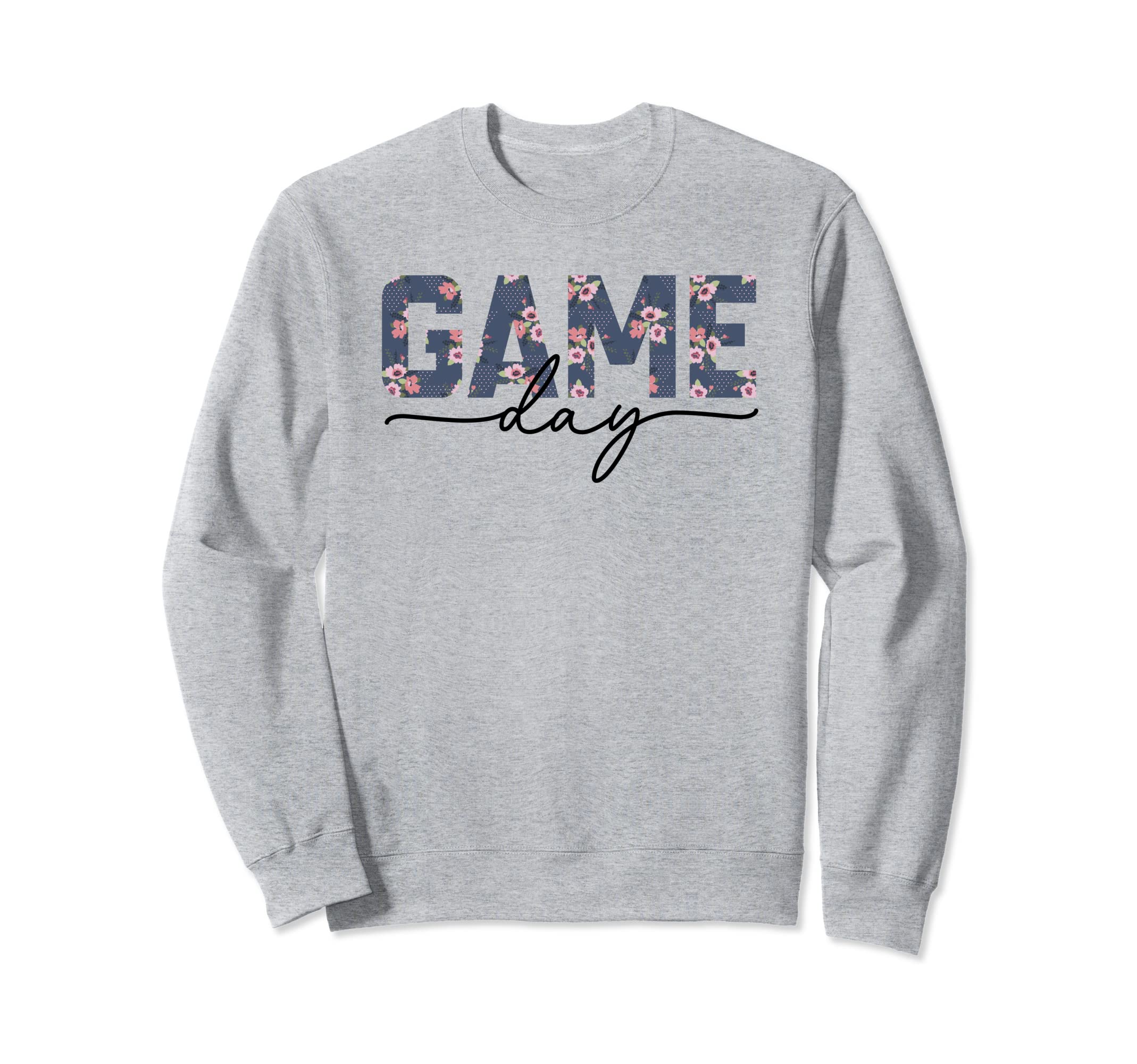 Game Day Spirit Blue Floral Sweatshirt - Custom Art Print for Adults - T-Shirt, Sweatshirt, Hoodie