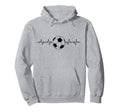 Football Heartbeat Soccer Lovers Hoodie - Trendy Graphic for Adults - T-Shirt, Sweatshirt, Hoodie