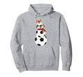 Soccer Balls Snowman Winter Sports Team Hoodie - Unique Graphic Unisex - T-Shirt, Sweatshirt, Hoodie
