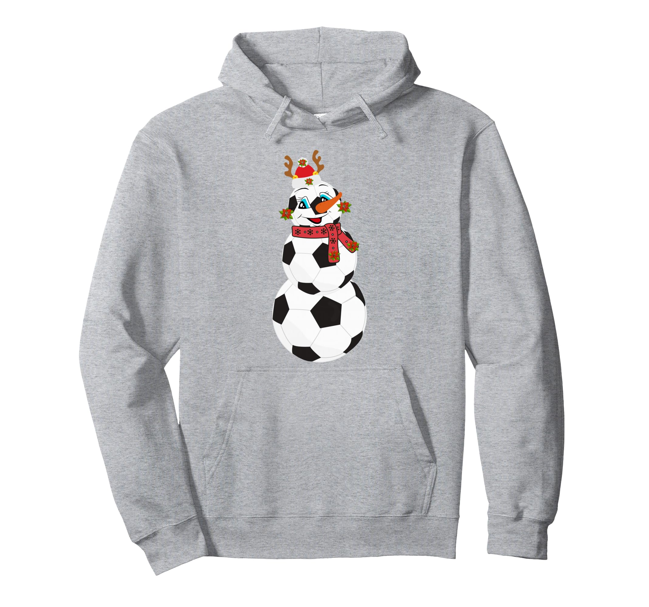 Soccer Balls Snowman Winter Sports Team Hoodie - Unique Graphic Unisex - T-Shirt, Sweatshirt, Hoodie