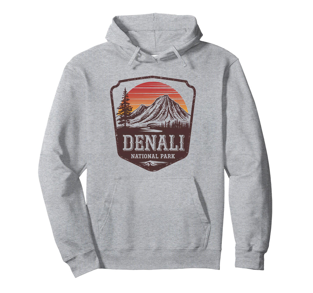 Denali Est 1917 Alaska National Park Hoodie - Aesthetic Graphic for Adults - T-Shirt, Sweatshirt, Hoodie