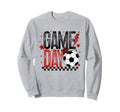 Game Day Soccer Season Checkered Sweatshirt - Custom Art Print for Adults - T-Shirt, Sweatshirt, Hoodie