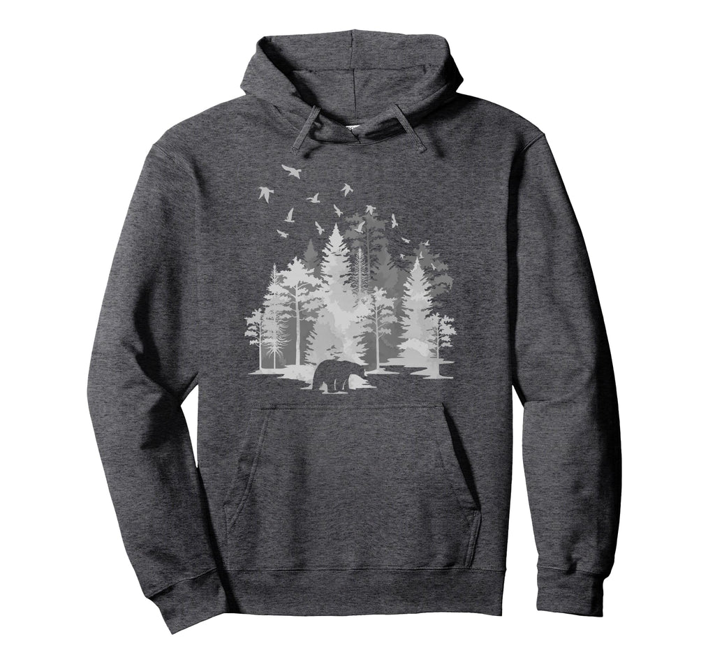 Mountains Birds Outdoors Animal Bear Hoodie - Streetwear Style for Adults - T-Shirt, Sweatshirt, Hoodie