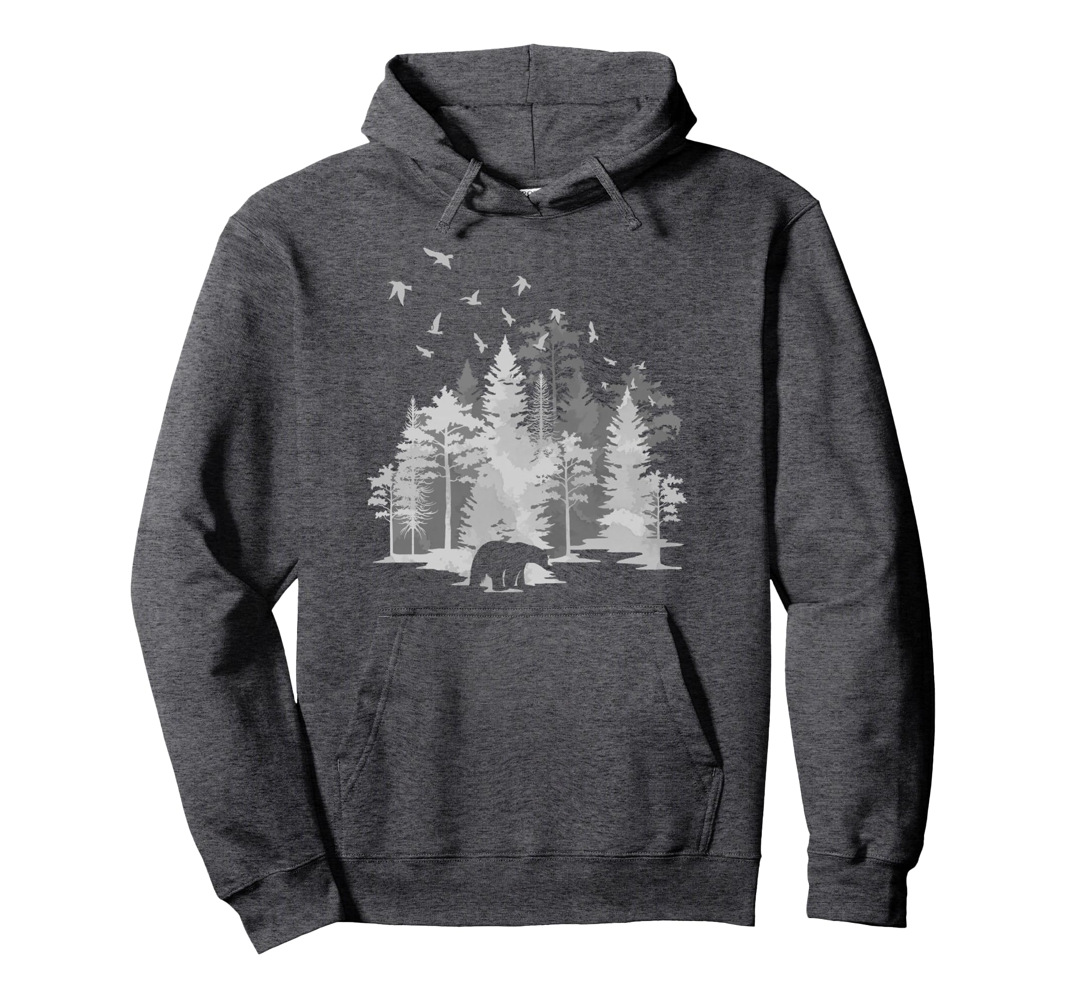 Mountains Birds Outdoors Animal Bear Hoodie - Streetwear Style for Adults - T-Shirt, Sweatshirt, Hoodie