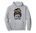 Life Messy Bun Hair Funny Soccer Hoodie - Minimalist Print Men Women - T-Shirt, Sweatshirt, Hoodie