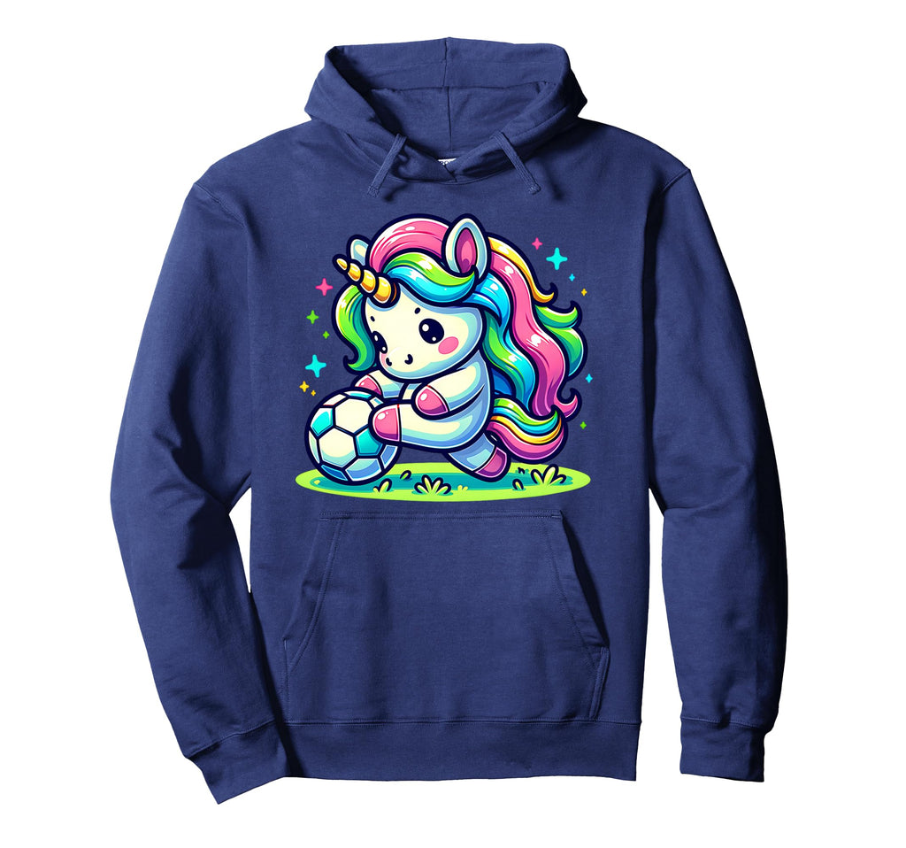 Footballer Unicorn Fans Soccer Team Hoodie - Aesthetic Graphic Men Women - T-Shirt, Sweatshirt, Hoodie