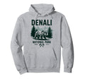 Denali Est 1917 Alaska National Park Hoodie - Aesthetic Graphic Men Women - T-Shirt, Sweatshirt, Hoodie
