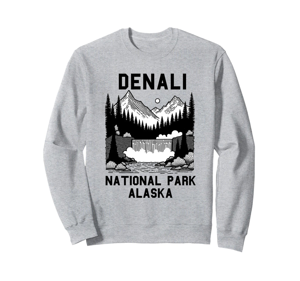 Denali National Park Souvenir Alaska Sweatshirt - Custom Art Print Unisex - T-Shirt, Sweatshirt, Hoodie