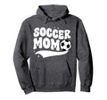 Soccer Mom Soccer Player Mother Groovy Hoodie - Trendy Graphic Men Women - T-Shirt, Sweatshirt, Hoodie