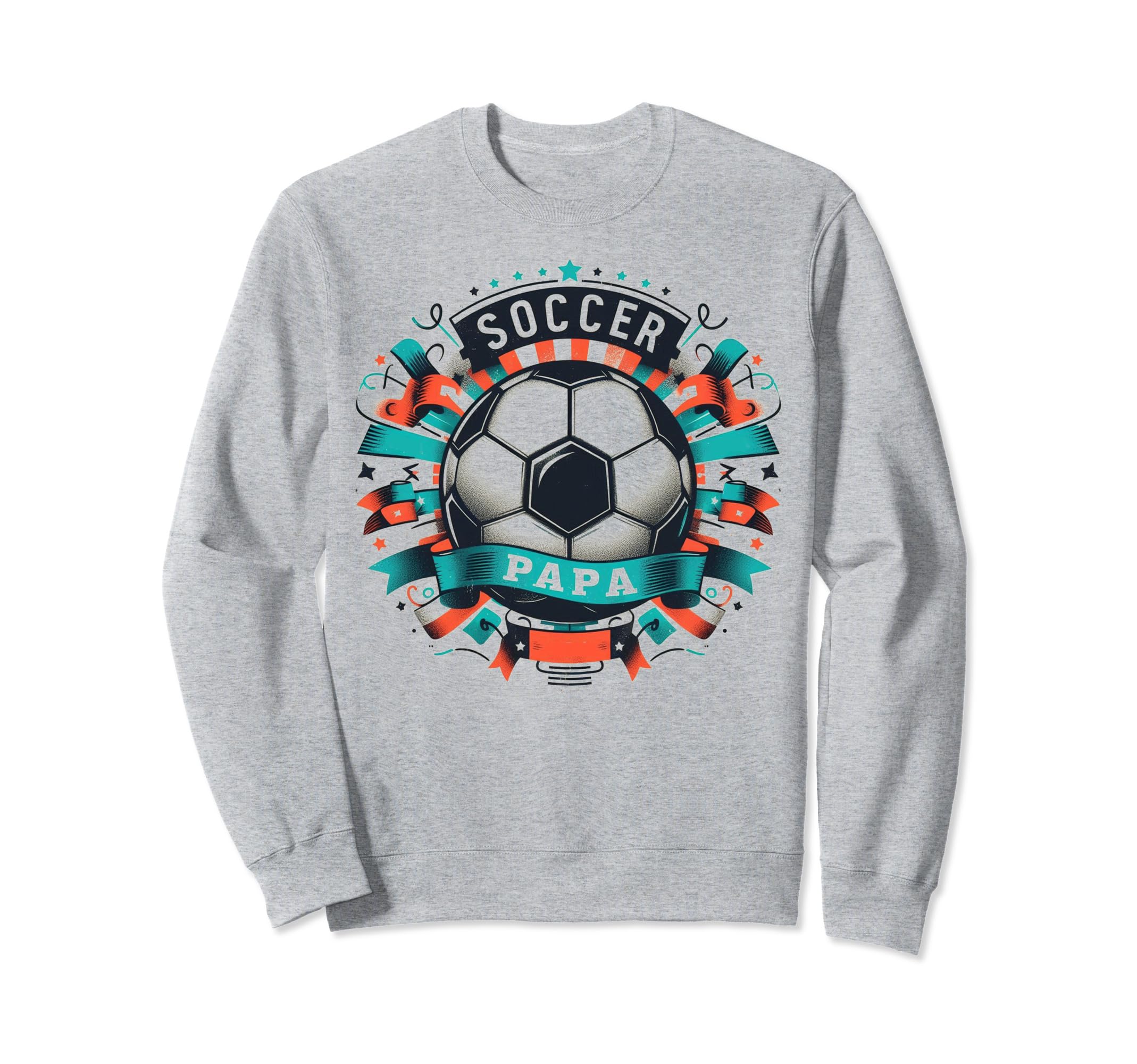 Soccer Papa Family Matching Dad Fathers Sweatshirt - Unique Graphic Unisex - T-Shirt, Sweatshirt, Hoodie