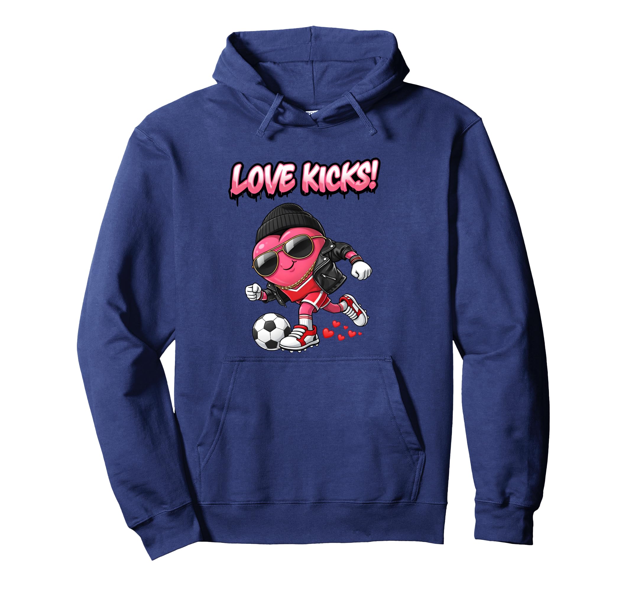 Valentine Gift Soccer Heart Sport Hoodie - Minimalist Print Men Women - T-Shirt, Sweatshirt, Hoodie