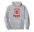 Loud And Proud Football Mom Funny Hoodie - Fun Novelty Design for Adults - T-Shirt, Sweatshirt, Hoodie