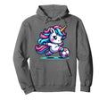 Footballer Unicorn Fans Soccer Team Hoodie - Streetwear Style Unisex - T-Shirt, Sweatshirt, Hoodie