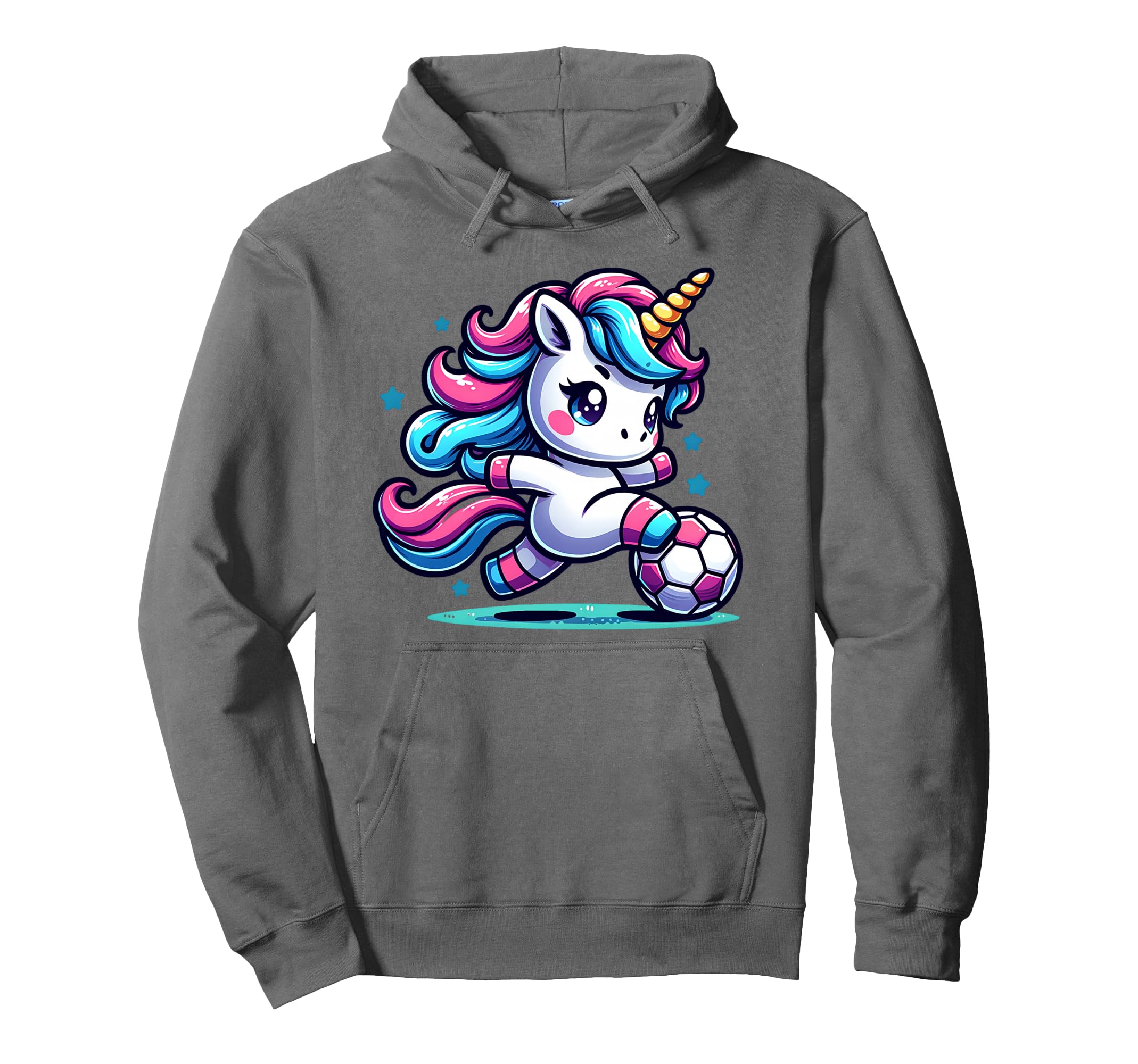 Footballer Unicorn Fans Soccer Team Hoodie - Streetwear Style Unisex - T-Shirt, Sweatshirt, Hoodie
