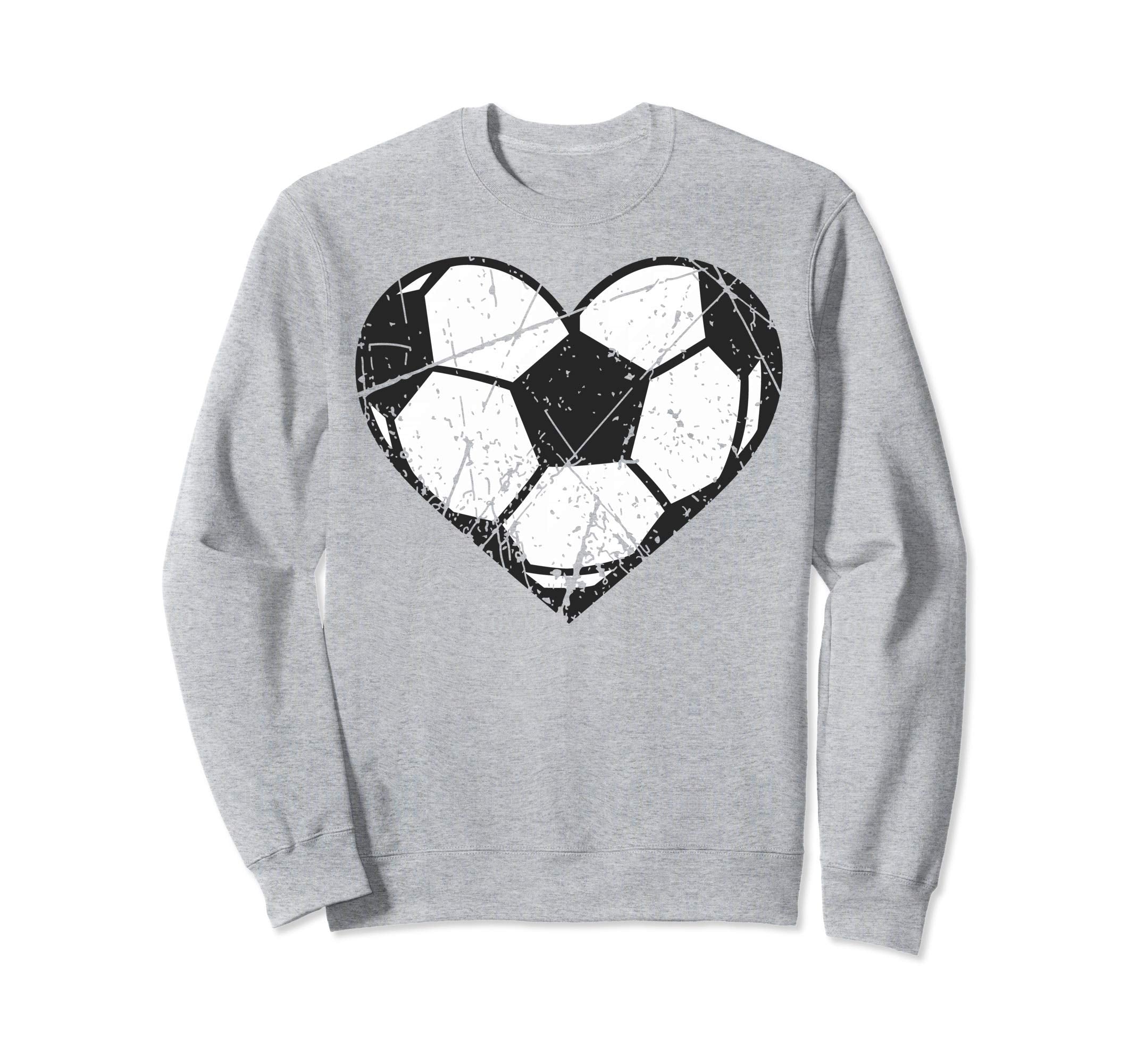 Soccer Ball Heart Valentines Sweatshirt - Casual Everyday Wear for Adults - T-Shirt, Sweatshirt, Hoodie