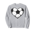 Soccer Ball Heart Valentines Day Sweatshirt - Graphic Print for Adults - T-Shirt, Sweatshirt, Hoodie