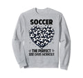 100 Days School Soccer Heart Love Sweatshirt - Aesthetic Graphic Unisex - T-Shirt, Sweatshirt, Hoodie