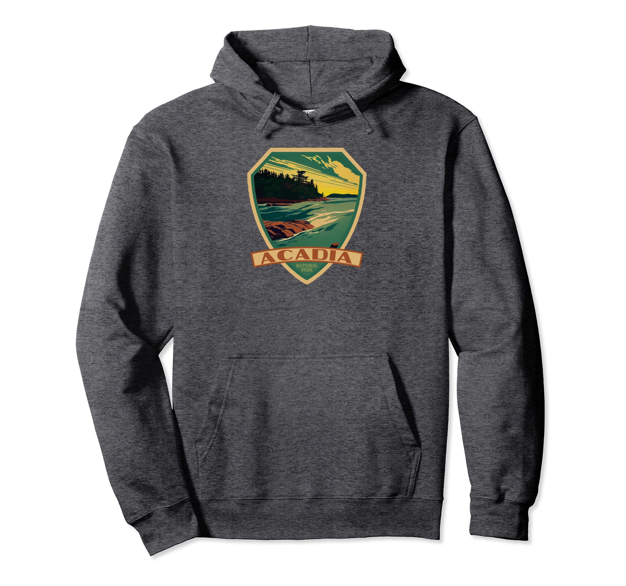Acadia National Park Wpa Badge Hoodie - Custom Art Print Unisex - T-Shirt, Sweatshirt, Hoodie