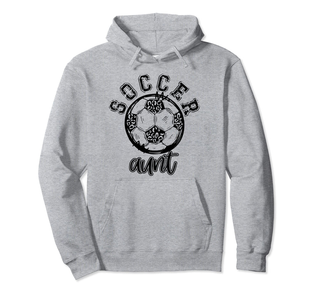 Soccer Aunt Leopard Cheetah Trendy Hoodie - Graphic Print for Adults - T-Shirt, Sweatshirt, Hoodie