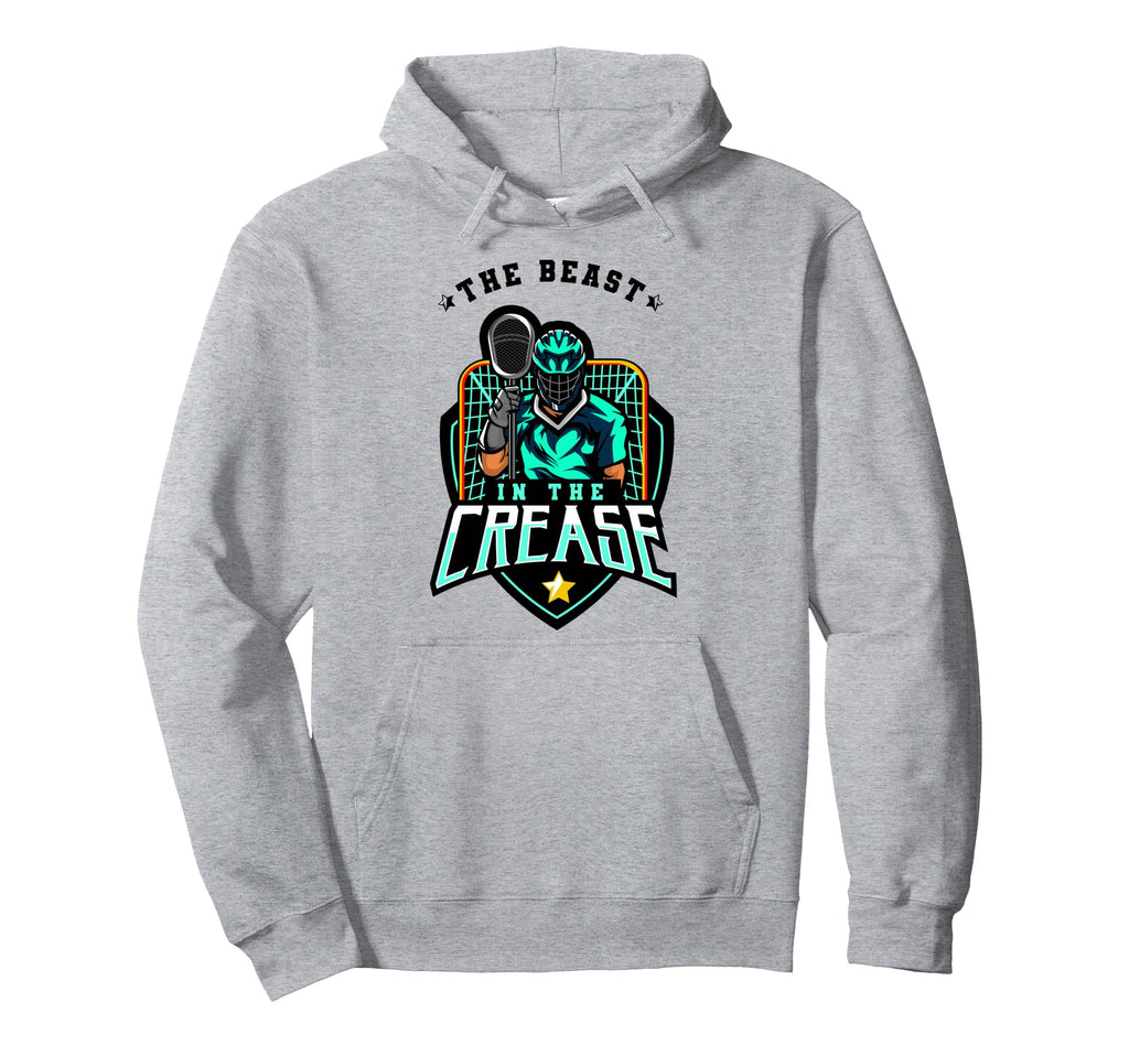 Beast Crease Lacrosse Goalkeeper Hoodie - Streetwear Style Men Women - T-Shirt, Sweatshirt, Hoodie