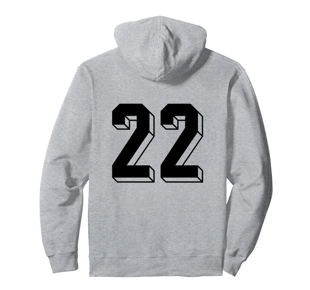 Number 22 Backside 80S 90S Team Jersey Hoodie - Novelty Apparel Unisex - T-Shirt, Sweatshirt, Hoodie