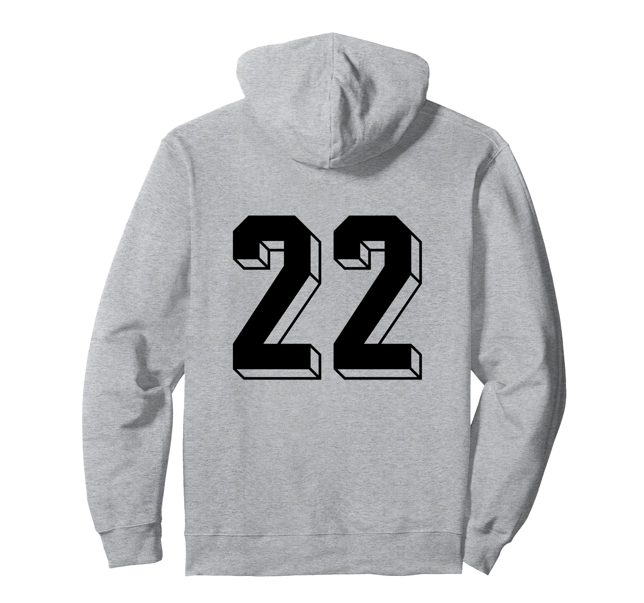 Number 22 Backside 80S 90S Team Jersey Hoodie - Novelty Apparel Unisex - T-Shirt, Sweatshirt, Hoodie