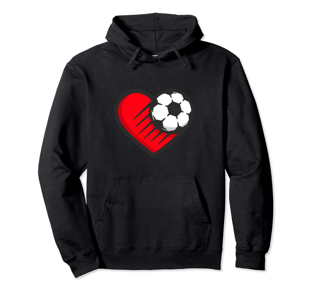 Soccer Heart Player Sports Mom Soccer Ball Hoodie - Unique Graphic Unisex - T-Shirt, Sweatshirt, Hoodie