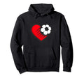 Soccer Heart Player Sports Mom Soccer Ball Hoodie - Unique Graphic Unisex - T-Shirt, Sweatshirt, Hoodie