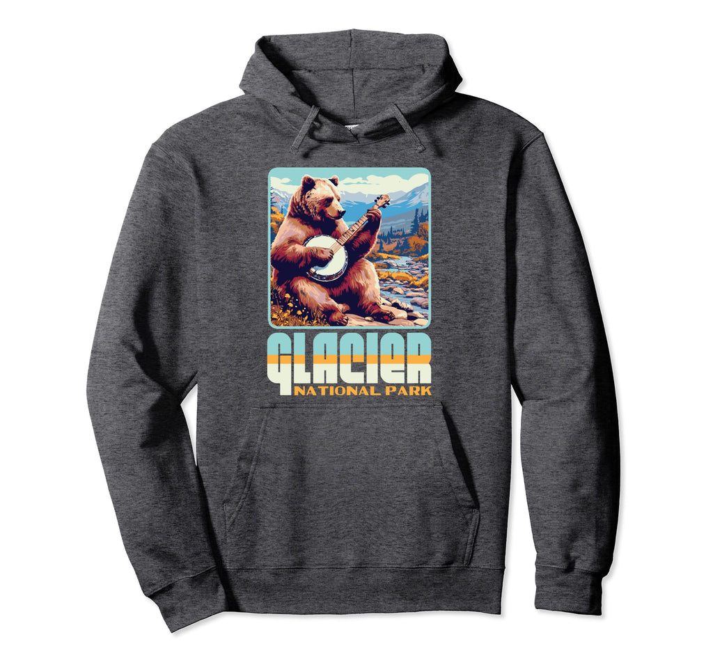 Glacier National Park Grizzly Bear Hoodie - Streetwear Style for Adults - T-Shirt, Sweatshirt, Hoodie