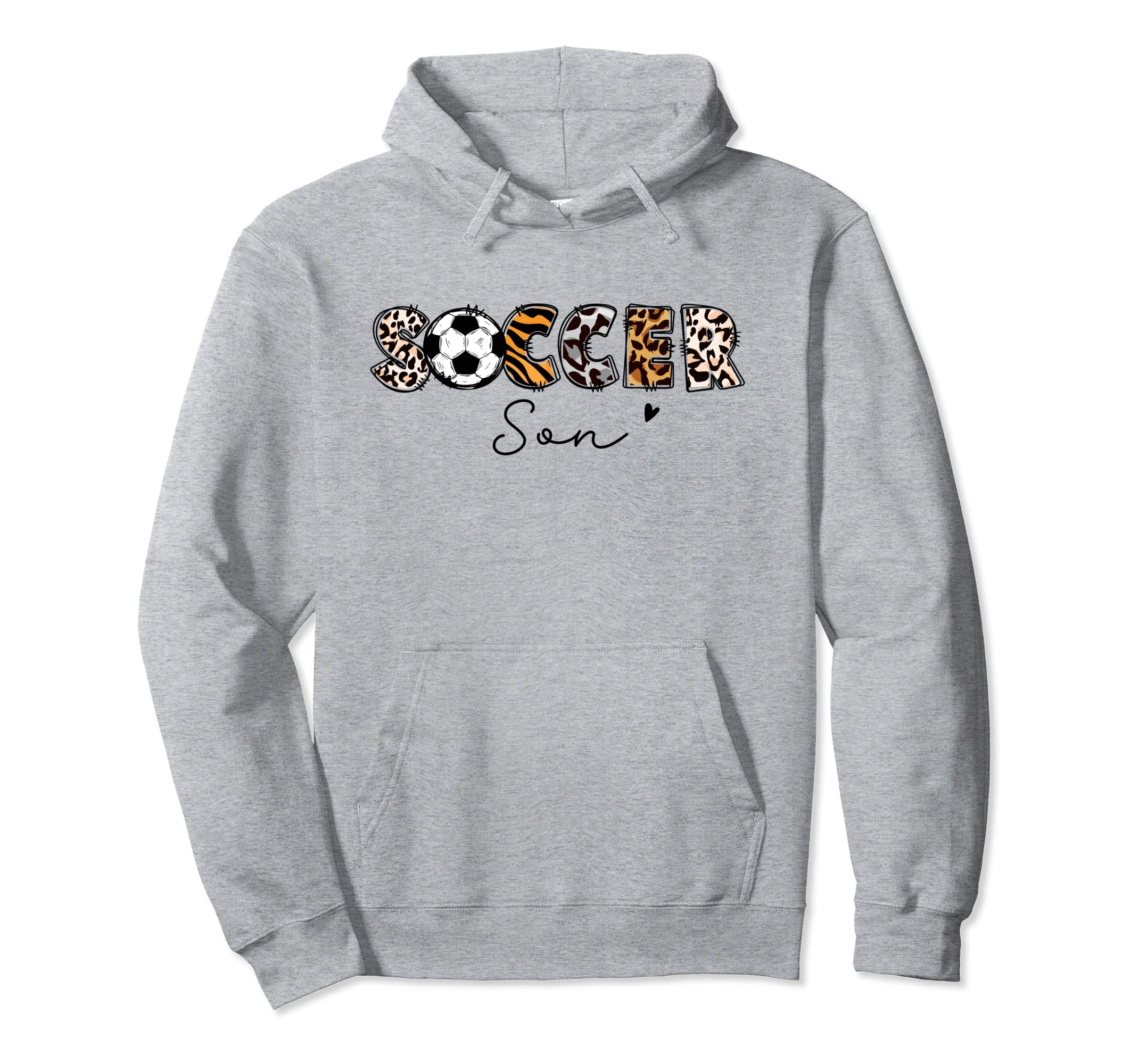 Soccer Son Leopard Son Soccer Hoodie - Casual Everyday Wear for Adults - T-Shirt, Sweatshirt, Hoodie