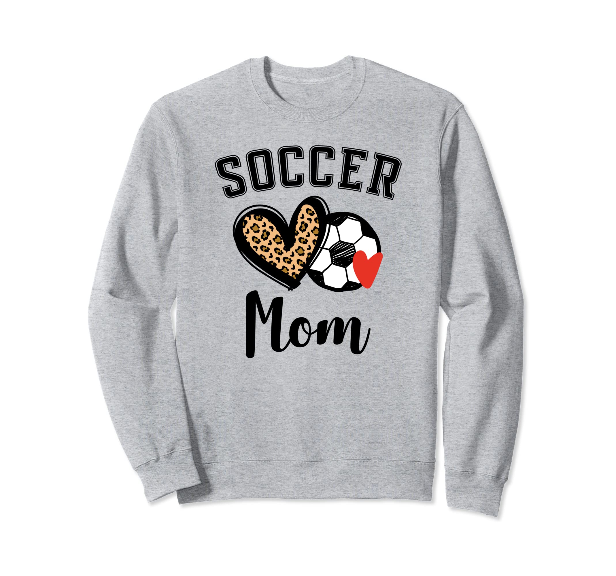 Soccer Mom Leopard Heart Sweatshirt - Novelty Apparel for Adults - T-Shirt, Sweatshirt, Hoodie