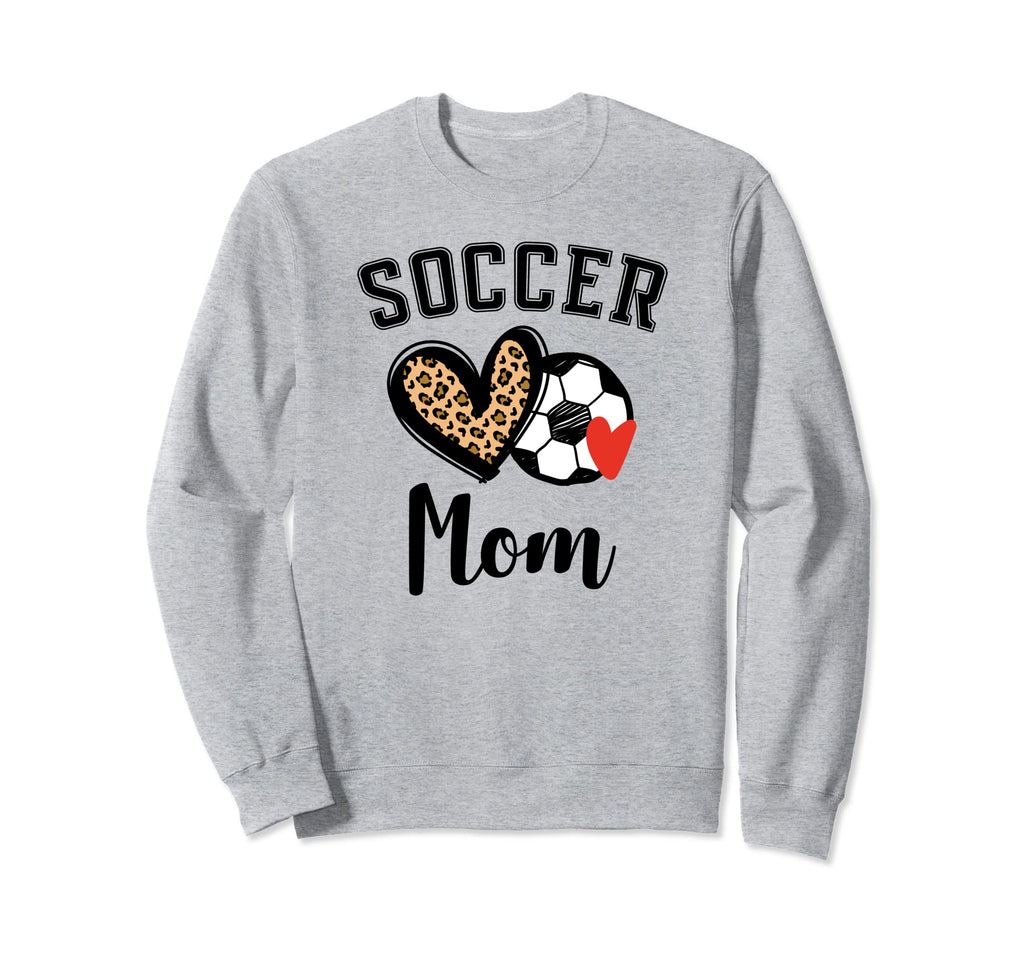 Soccer Mom Leopard Heart Sweatshirt - Minimalist Print Unisex - T-Shirt, Sweatshirt, Hoodie