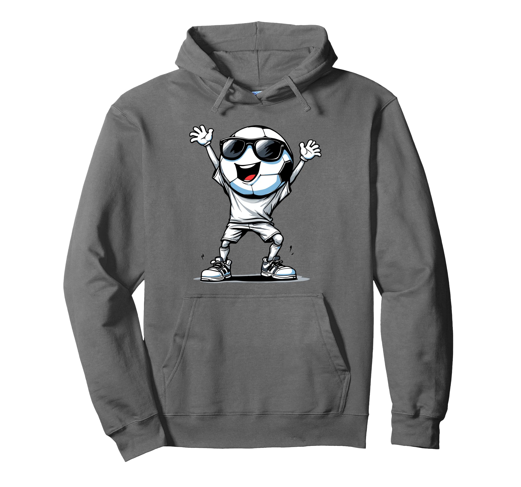 Soccer Ball Cartoon Funny Football Hoodie - Aesthetic Graphic Men Women - T-Shirt, Sweatshirt, Hoodie