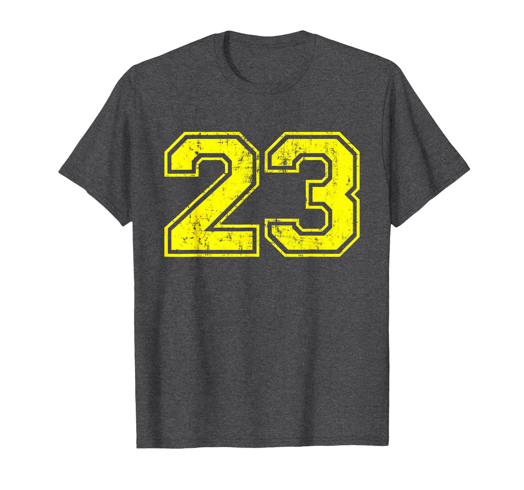 Number 23 Varsity Distressed Sport T-Shirt - Streetwear Style for Adults - T-Shirt, Sweatshirt, Hoodie