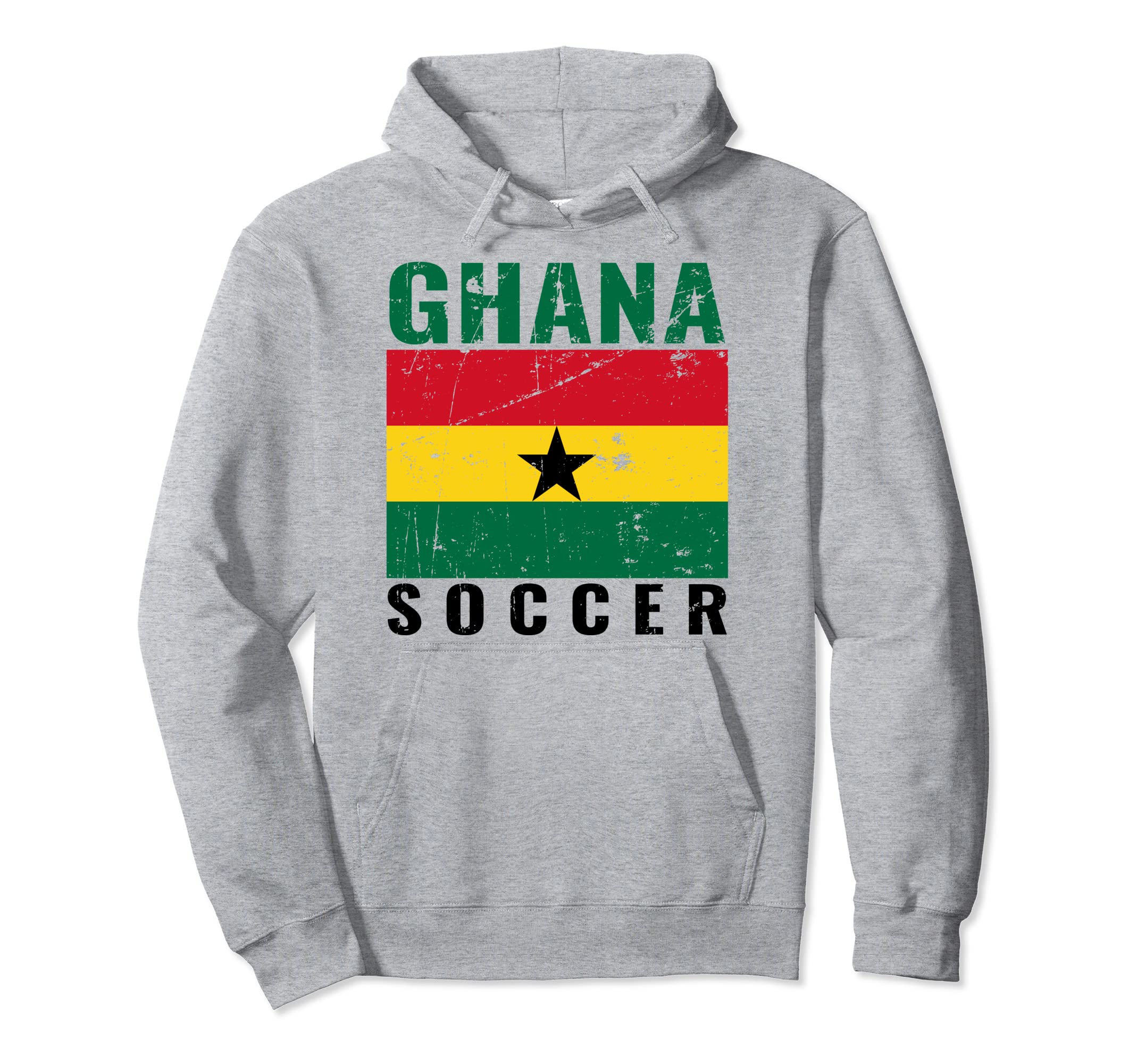 Ghana Ghanaian Flag Distressed Ghana Hoodie - Custom Art Print Men Women - T-Shirt, Sweatshirt, Hoodie