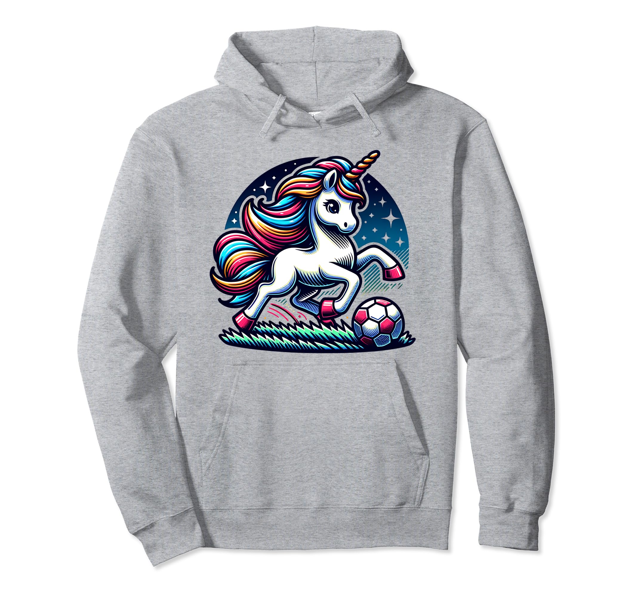 Footballer Unicorn Fans Soccer Team Hoodie - Casual Everyday Wear Unisex - T-Shirt, Sweatshirt, Hoodie