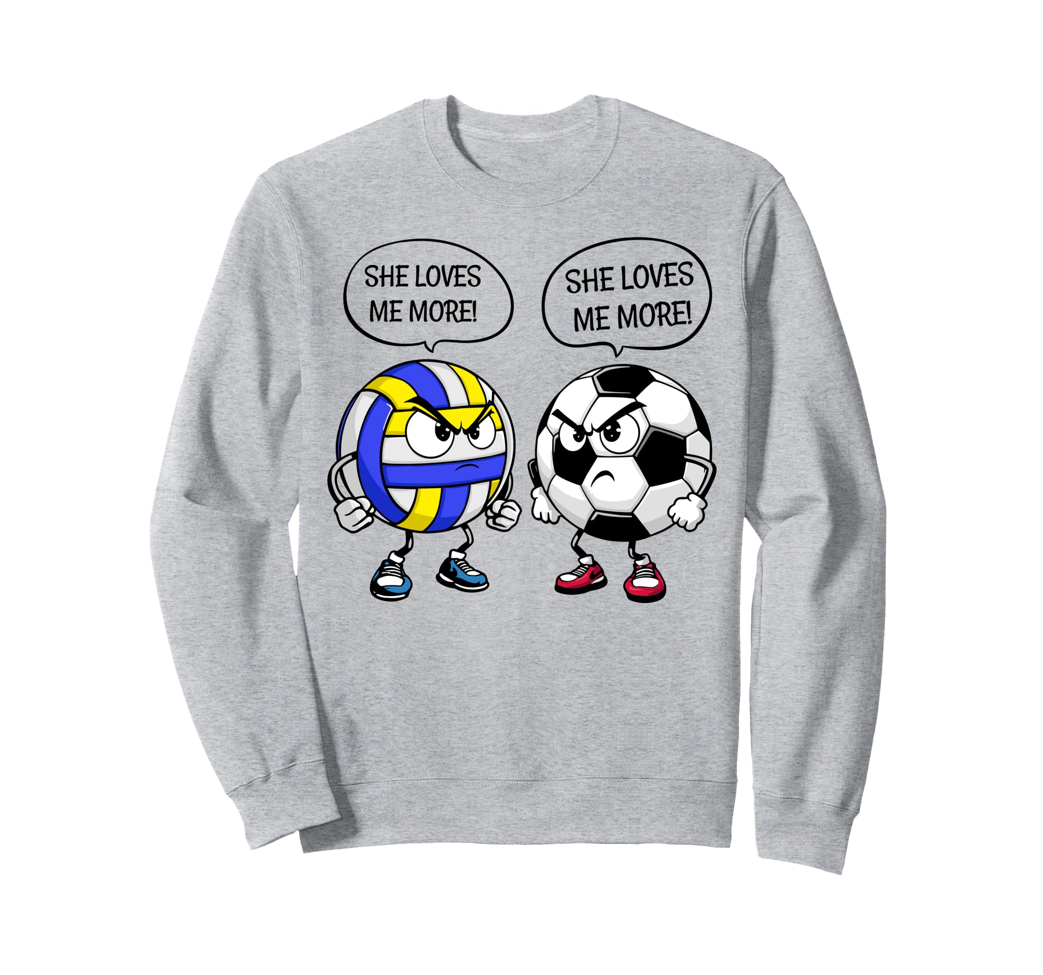 She Loves Me More Volleyball Soccer Sweatshirt - Trendy Graphic Men Women - T-Shirt, Sweatshirt, Hoodie