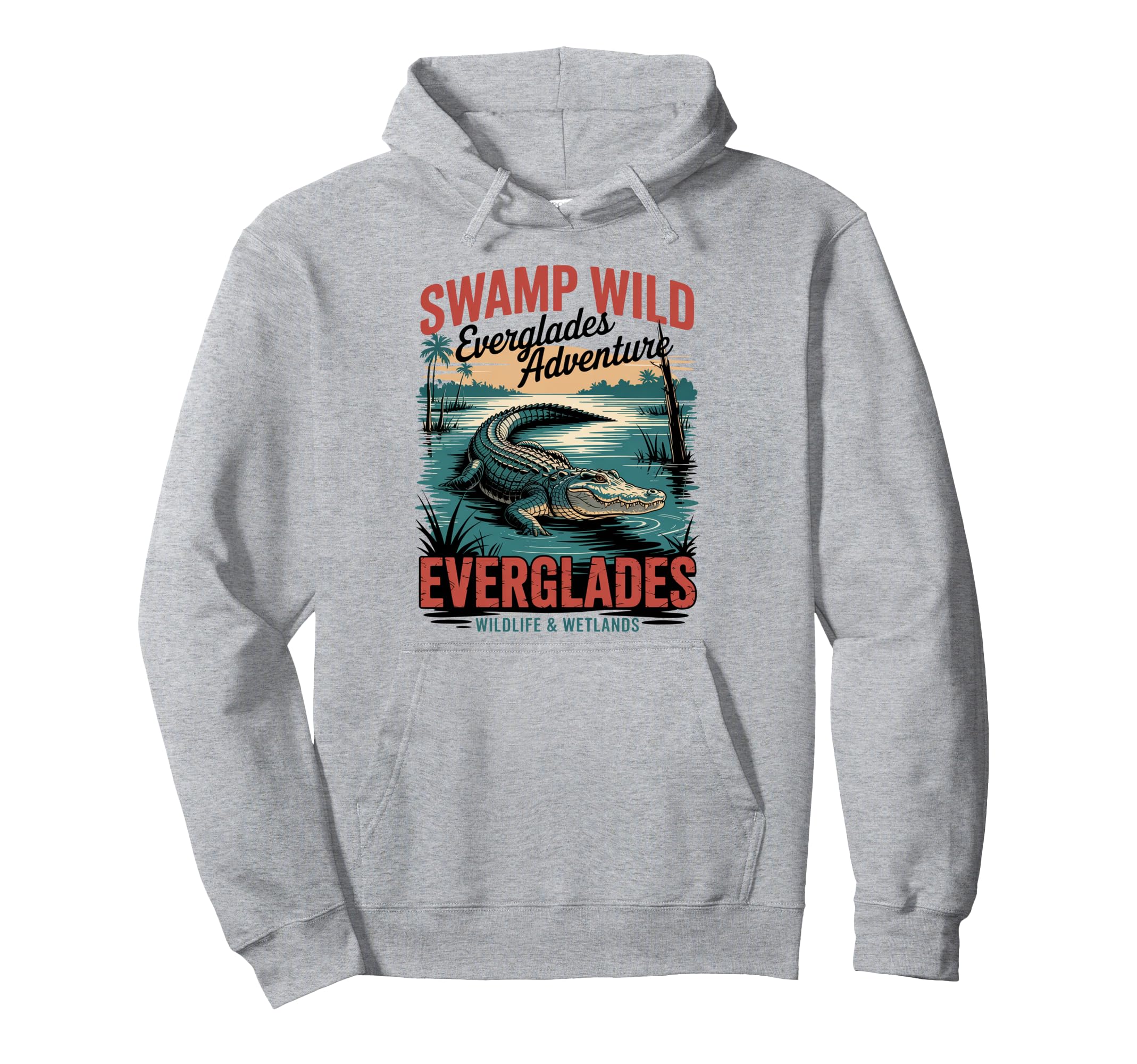 Everglades Wildlife Adventure Florida Hoodie - Novelty Apparel for Adults - T-Shirt, Sweatshirt, Hoodie