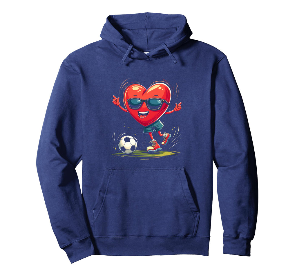 Heart Soccer Hoodie - Graphic Print for Adults - T-Shirt, Sweatshirt, Hoodie