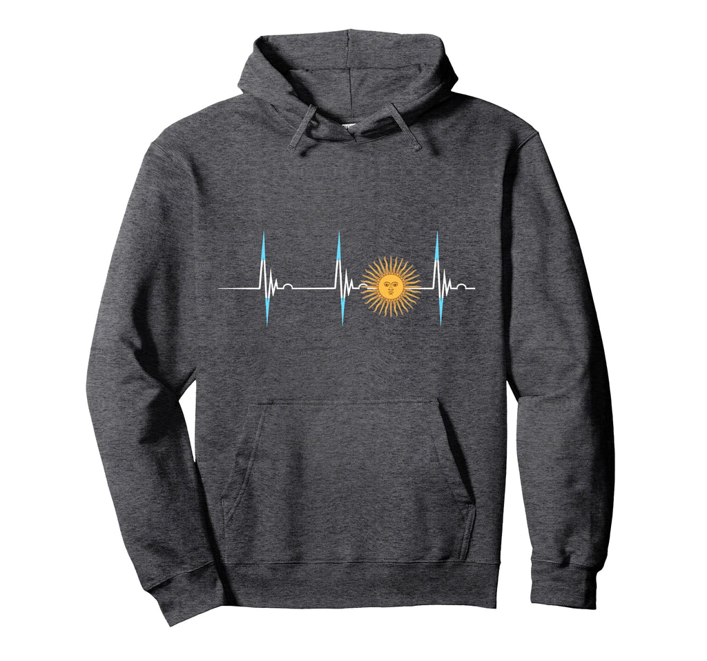 Argentina Sun May Heartbeat Ekg Pulse Hoodie - Unique Graphic Unisex - T-Shirt, Sweatshirt, Hoodie