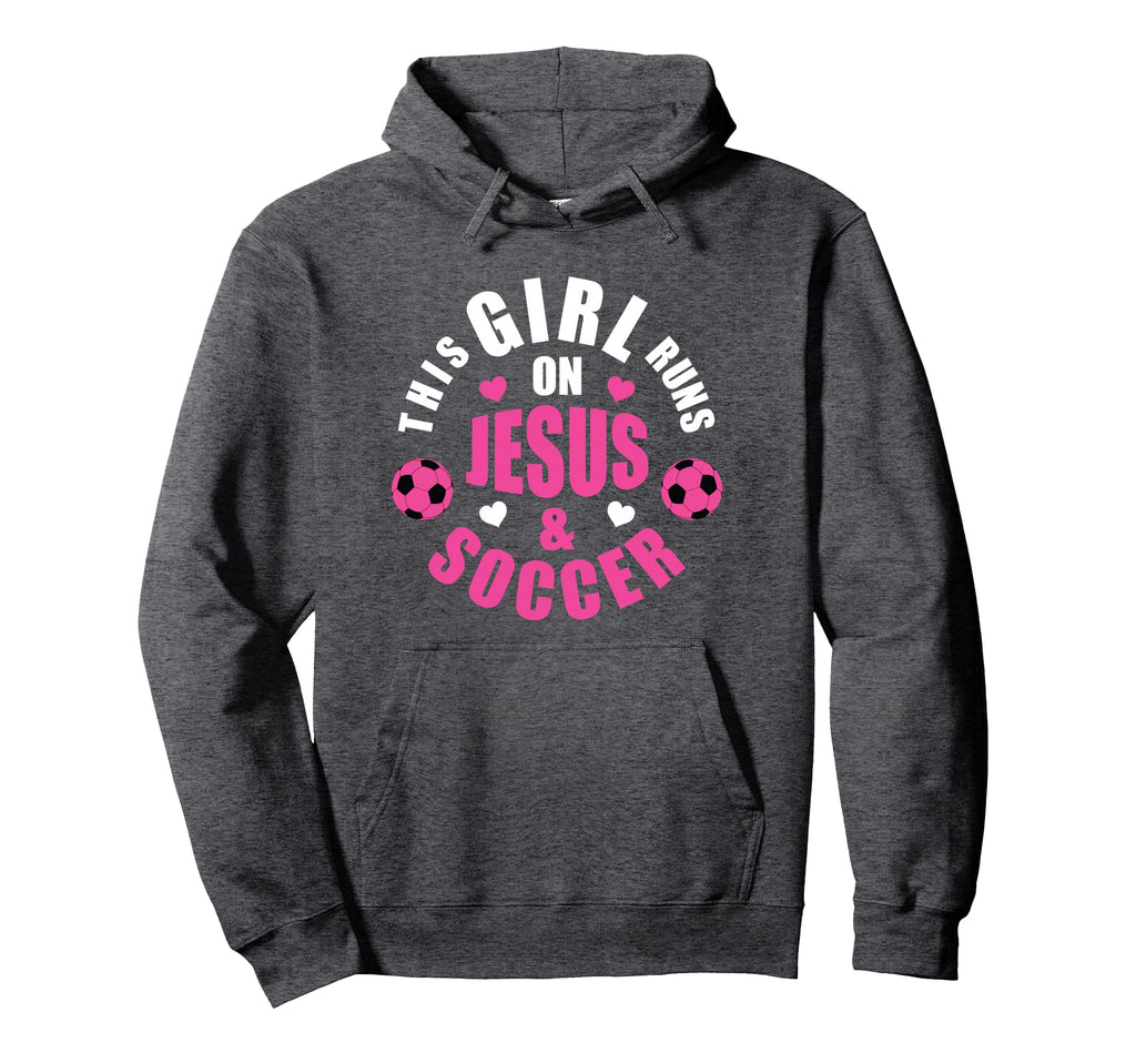 This Runs Jesus And Soccer Gifts Hoodie - Graphic Print for Adults - T-Shirt, Sweatshirt, Hoodie