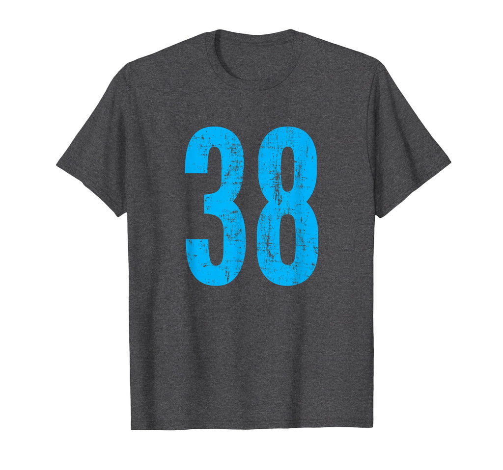 Number 38 Distressed Sport Team Player T-Shirt - Trendy Graphic for Adults - T-Shirt, Sweatshirt, Hoodie