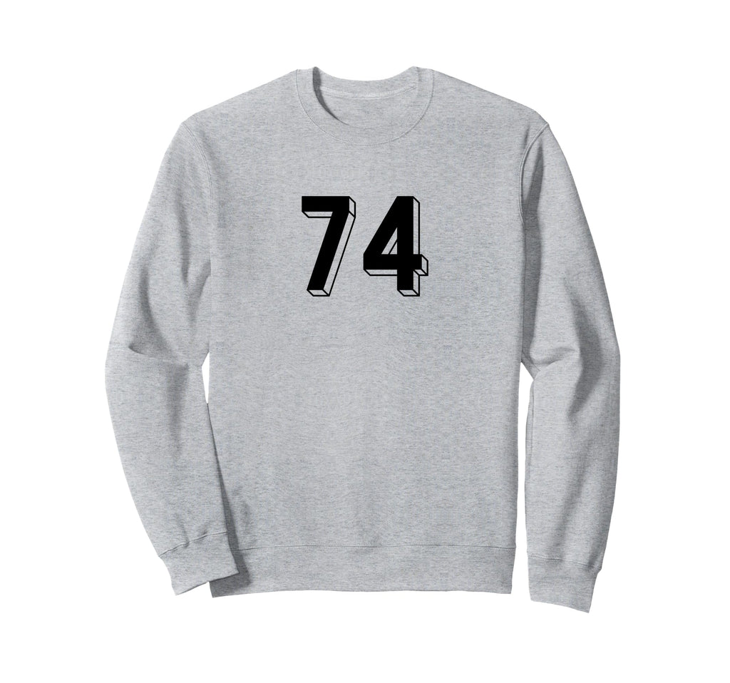 Number 74 80S 90S Soccer Team Sweatshirt - Minimalist Print Men Women - T-Shirt, Sweatshirt, Hoodie
