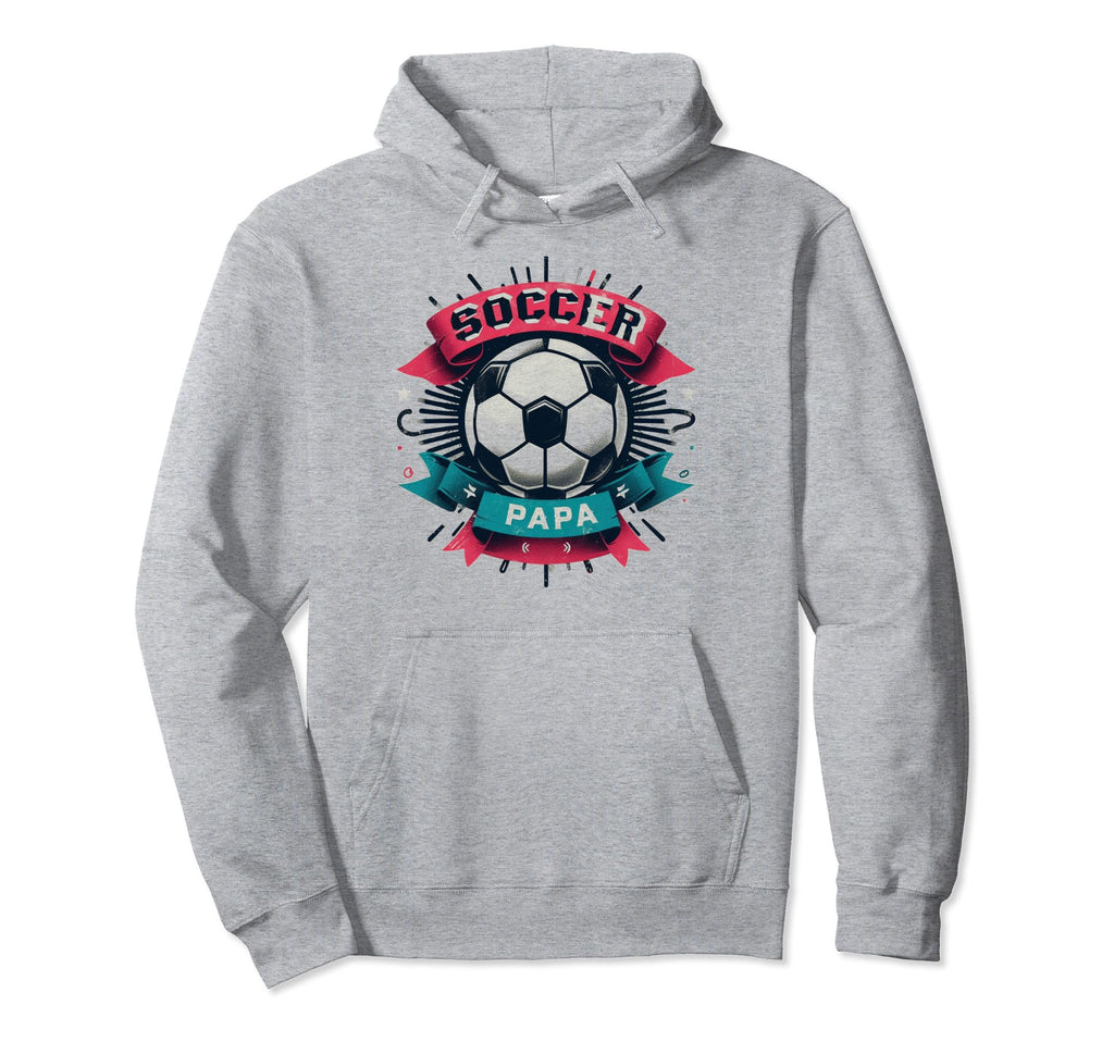Soccer Papa Family Matching Dad Fathers Hoodie - Custom Art Print Unisex - T-Shirt, Sweatshirt, Hoodie