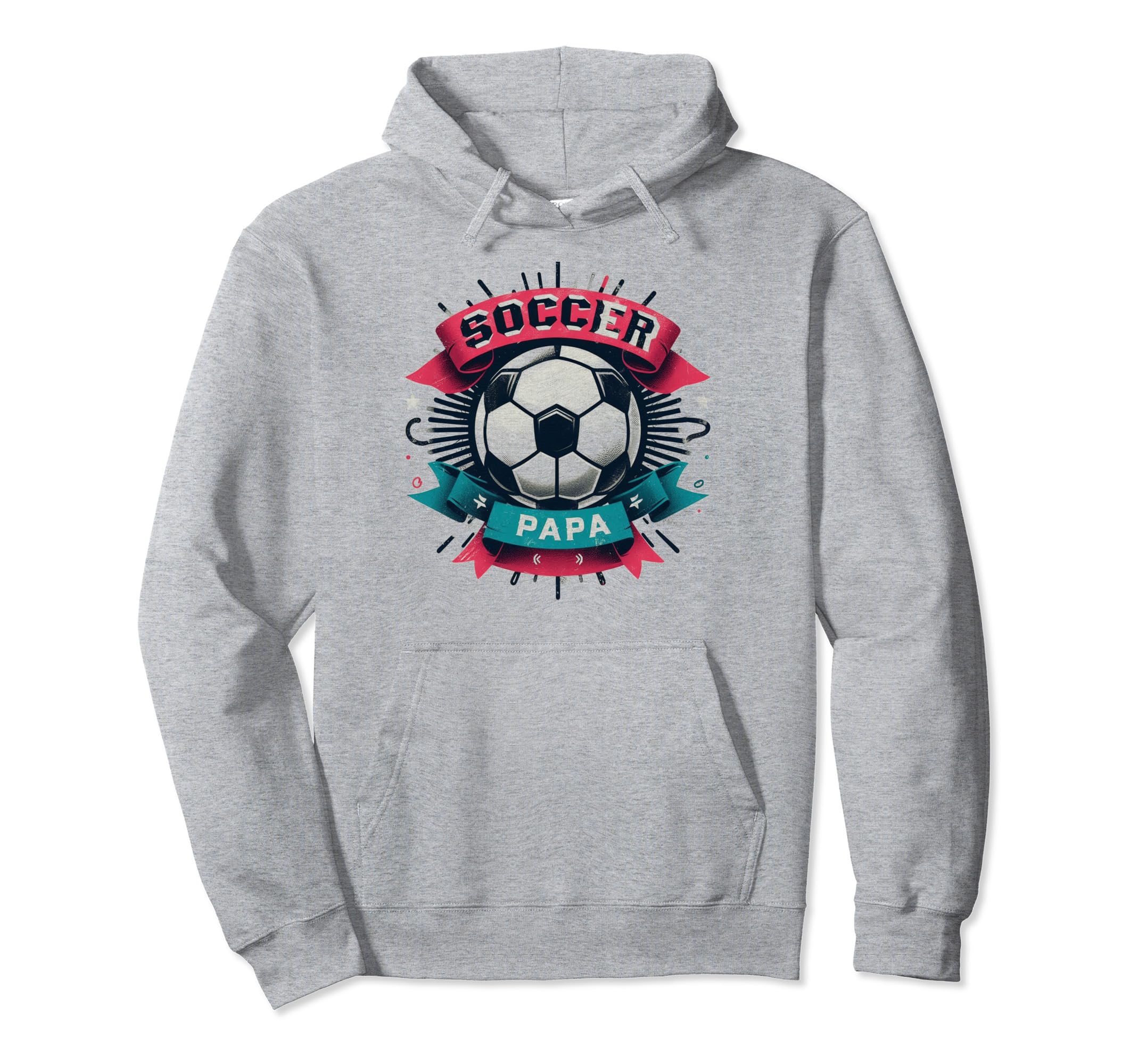 Soccer Papa Family Matching Dad Fathers Hoodie - Custom Art Print Unisex - T-Shirt, Sweatshirt, Hoodie