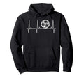 Soccer Players Ball Heartbeat Football Hoodie - Graphic Print for Adults - T-Shirt, Sweatshirt, Hoodie