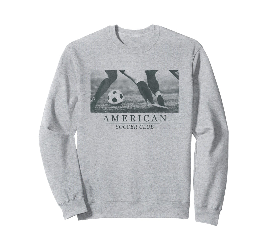 Trendy American Soccer Clun Distressed Sweatshirt - Novelty Apparel Unisex - T-Shirt, Sweatshirt, Hoodie